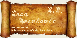 Maša Mašulović vizit kartica